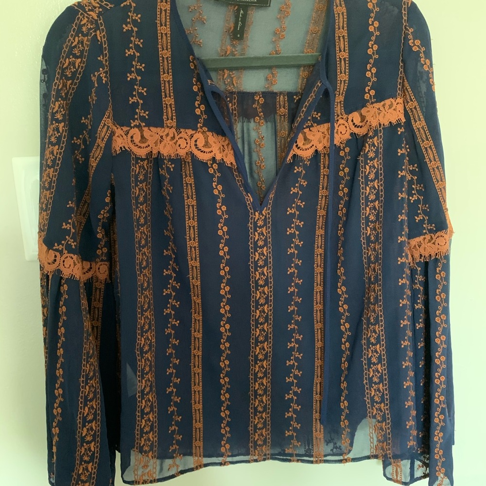 BCBG mesh top